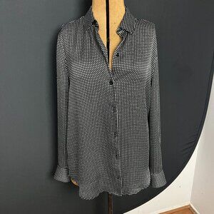 Black and white Equipment Femme Silk Blouse